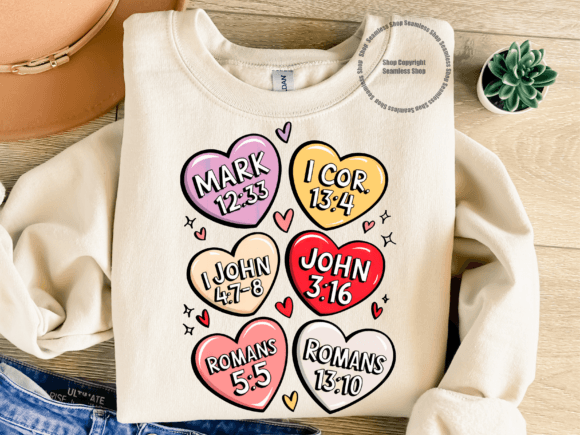 Christian Valentine Bible Verse PNG: A Visual Asset for T-Shirt Designs and Content Publishing