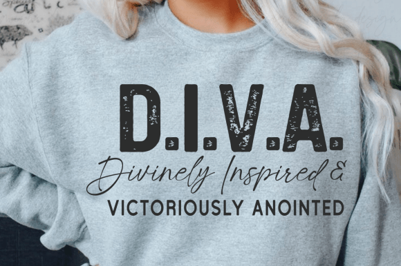 D.I.V.a. Divinely Christian SVG PNG: T-Shirt Graphics for Faith-Based Designs
