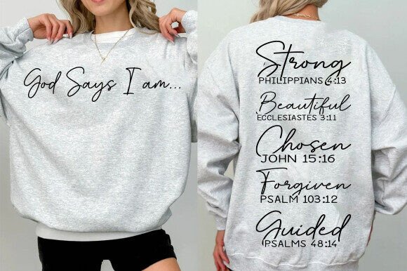 Elegant Christian Quote SVG Sleeve Shirt: A Fresh Graphic Design Asset for T-Shirt Designs