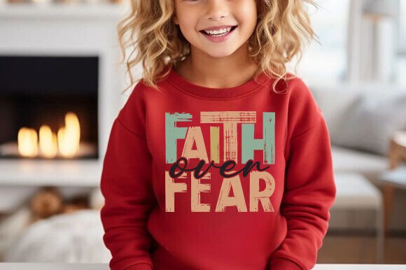 Faith Over Fear SVG: A Thoughtful Design for Christian Branding and T-Shirt Graphics