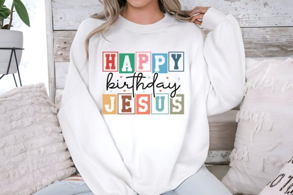 Happy Birthday Jesus SVG PNG for T-Shirt Designs & Digital Products
