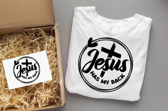 JESUS HAS MY BACK Christian T-Shirt Graphics & SVG Design