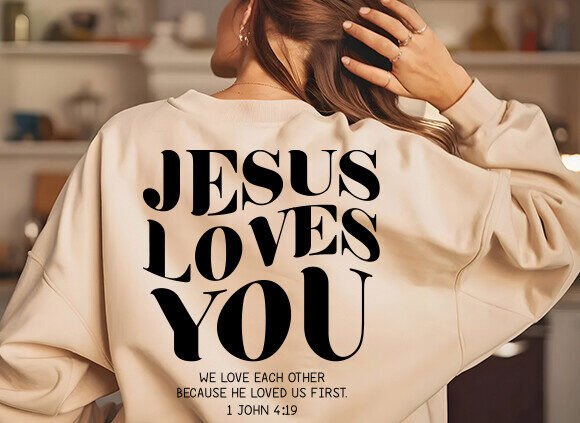 Jesus Loves You PNG SVG: A Design Asset for Faith-Based T-Shirt Graphics