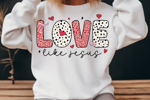 Love Like Jesus Valentine Retro Svg Png – A Retro-Inspired Graphic Design Asset for T-Shirt Designs and Marketing Visuals