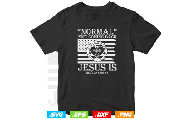 Normal Isn't Coming Back Jesus T-shirt: A Bold Graphic for Edgy Editorial Content
