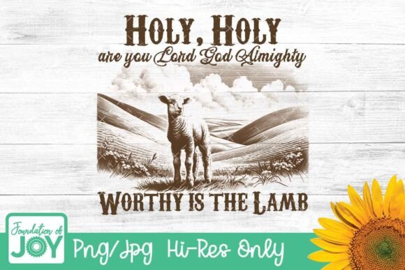 Worthy is the Lamb, Christian Western: A Thoughtful Graphic for Faith-Inspired T-Shirt Designs